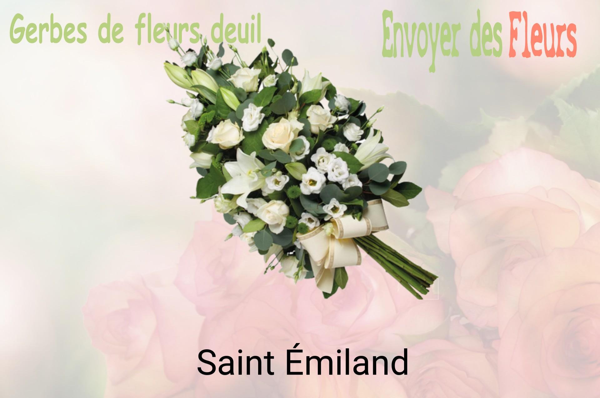Gerbe de fleurs de deuil livrée à Saint-Émiland